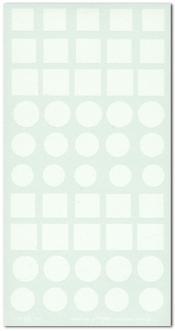 white round and squares 1/43